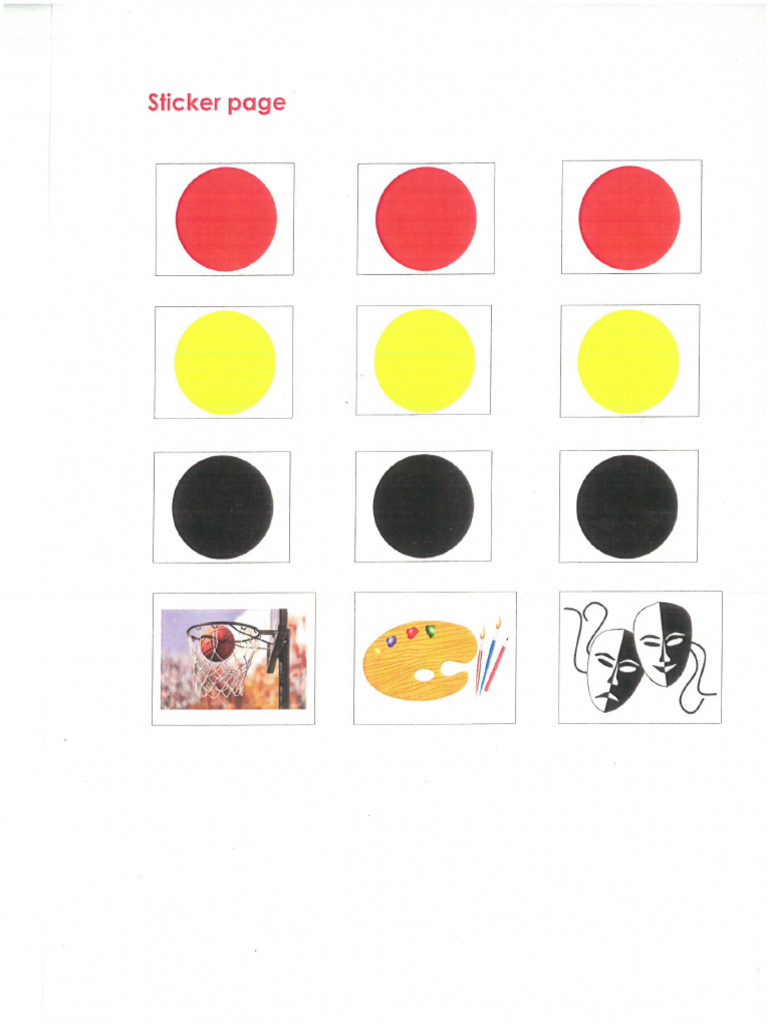 Pe & Arts Sticker | PDF