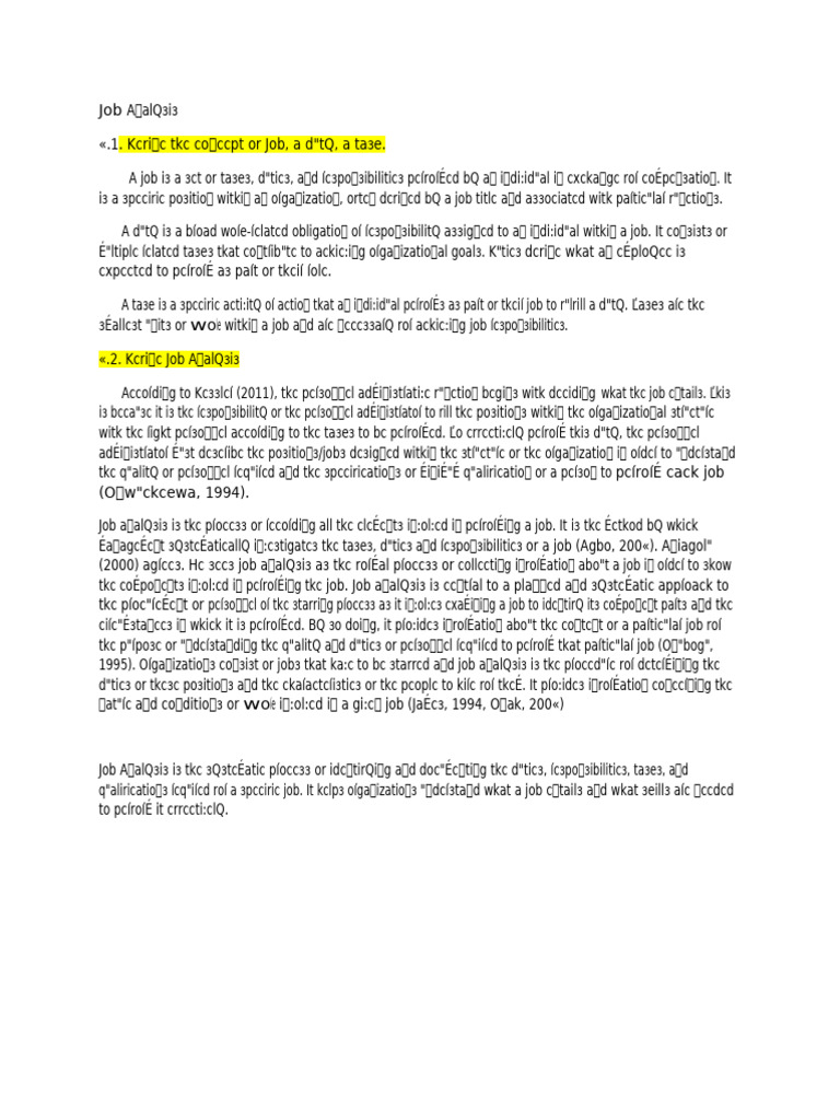 Job Analysis 3 | PDF
