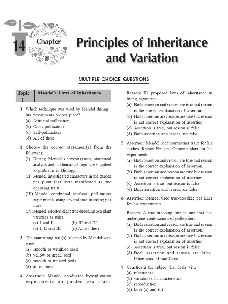 Principles of Inheritance and Variation | PDF | Dominance (Genetics ...