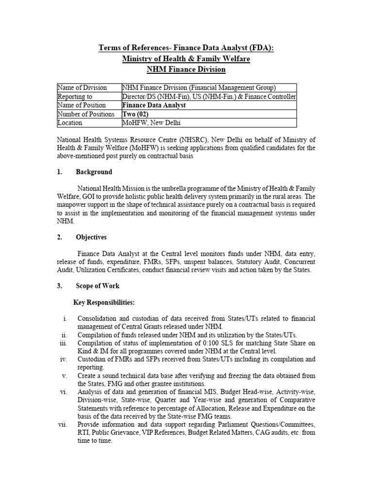 Finance Data Analyst - Final | PDF