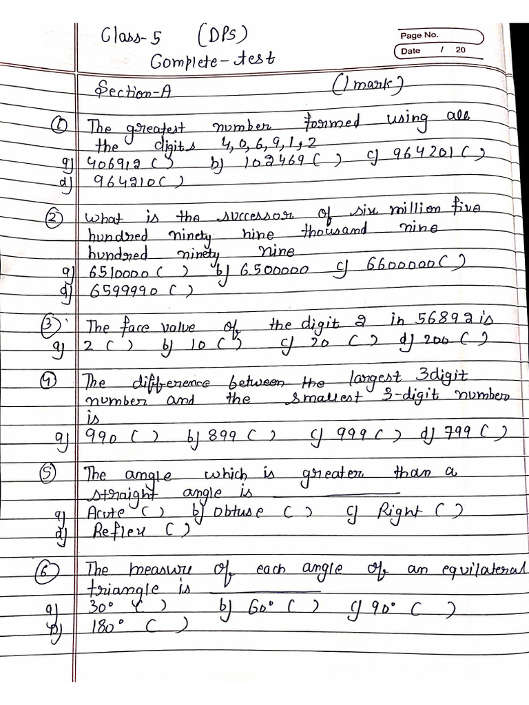 Test Maths | PDF