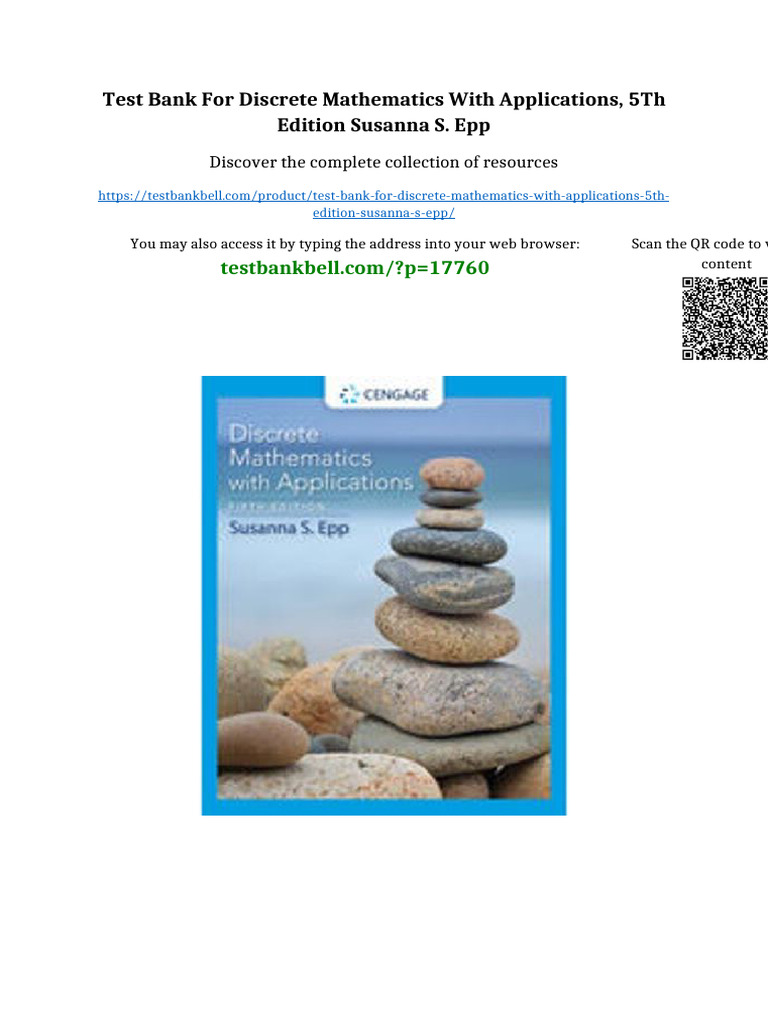 Test Bank for Discrete Mathematics with Applications, 5th Edition ...