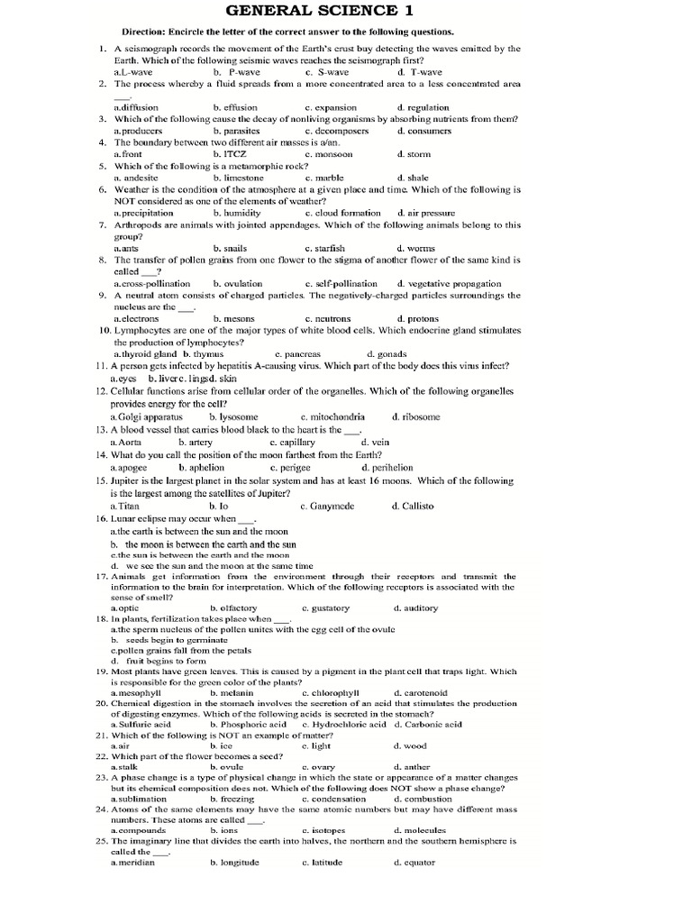 General Science Reviewer | PDF
