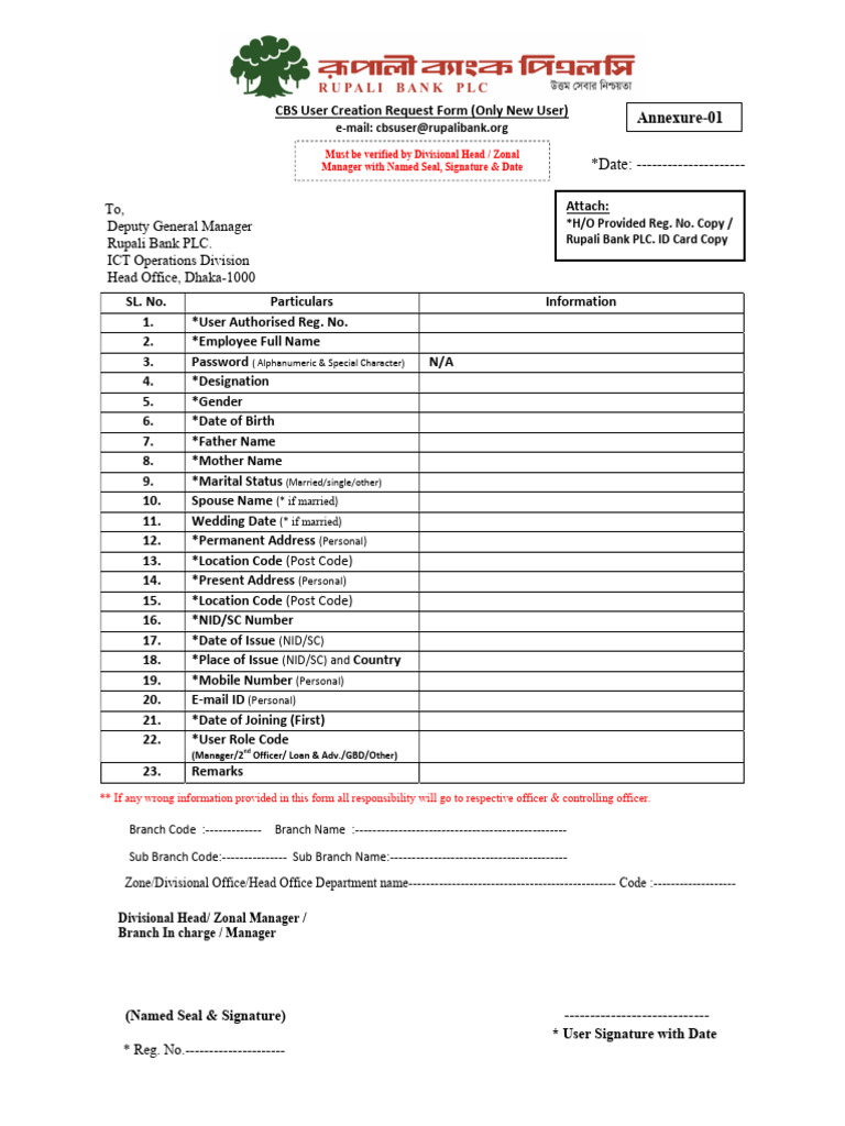 CBS User Related Annexure Form | PDF | Chess Theory | Chess