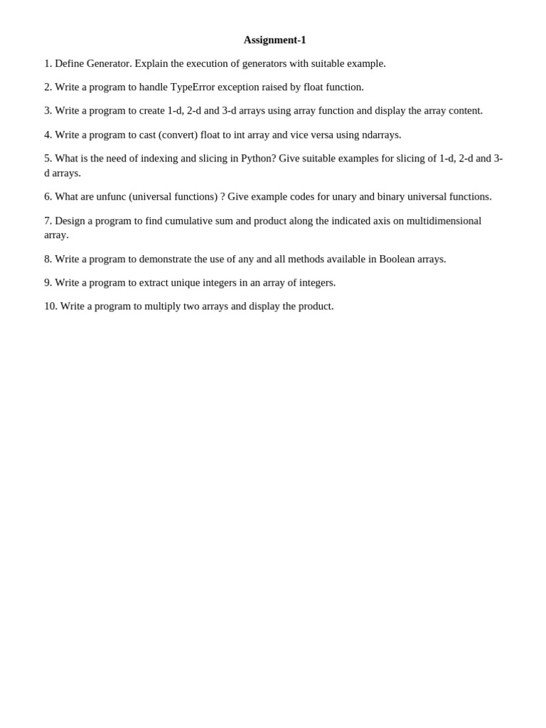 Assignment 1 | PDF