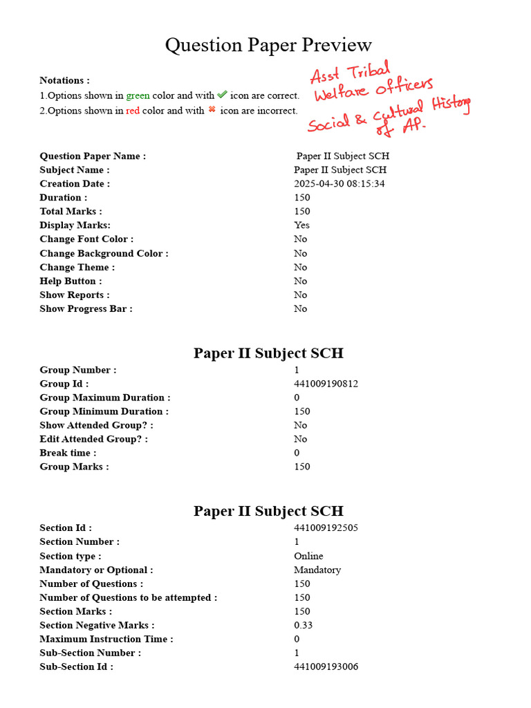 Paper II Subject SCH_30th Apr 2025_S1_052024_251227_175955 | PDF