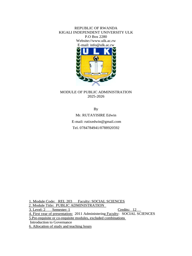 Public Administration Notes | PDF | Public Administration | Science