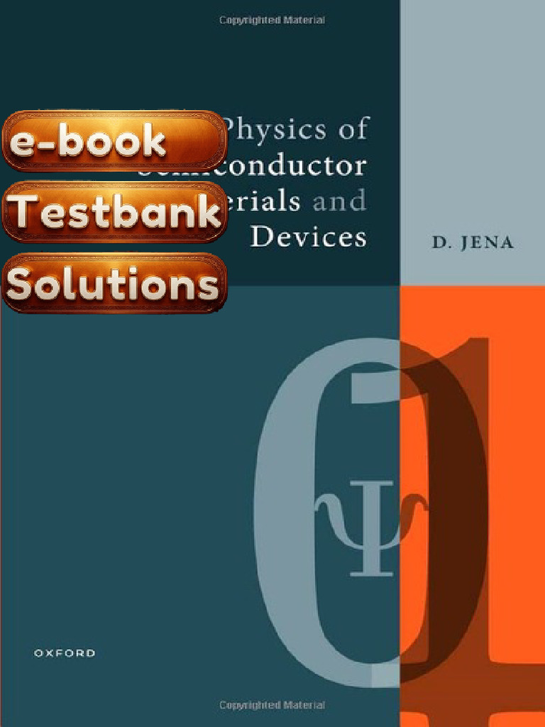 Testbank - Quantum Physics of Semiconductor Materials and Devices by ...