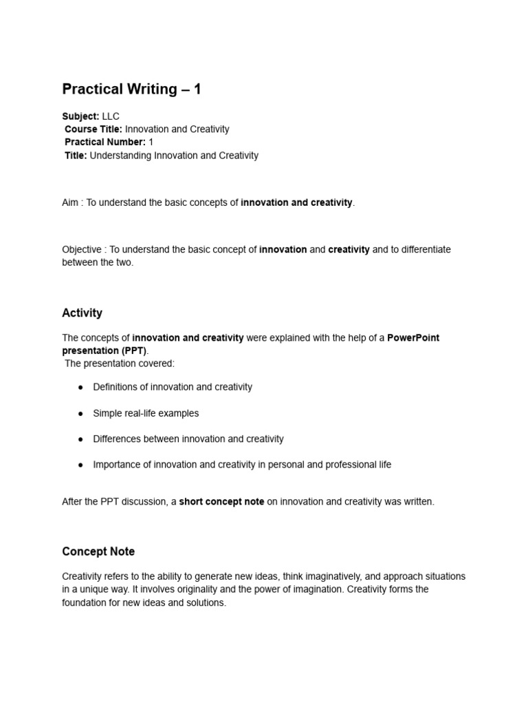 LLC Practical Writing – 1 | PDF