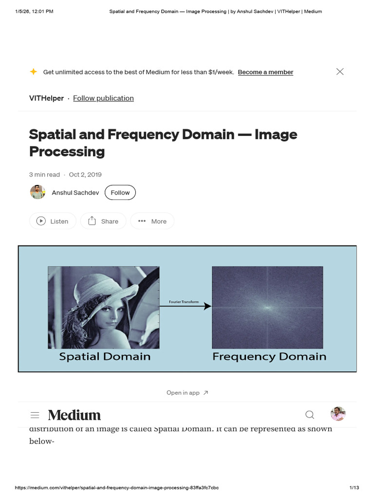 Spatial and Frequency Domain — Image Processing | PDF | 2 D Computer ...