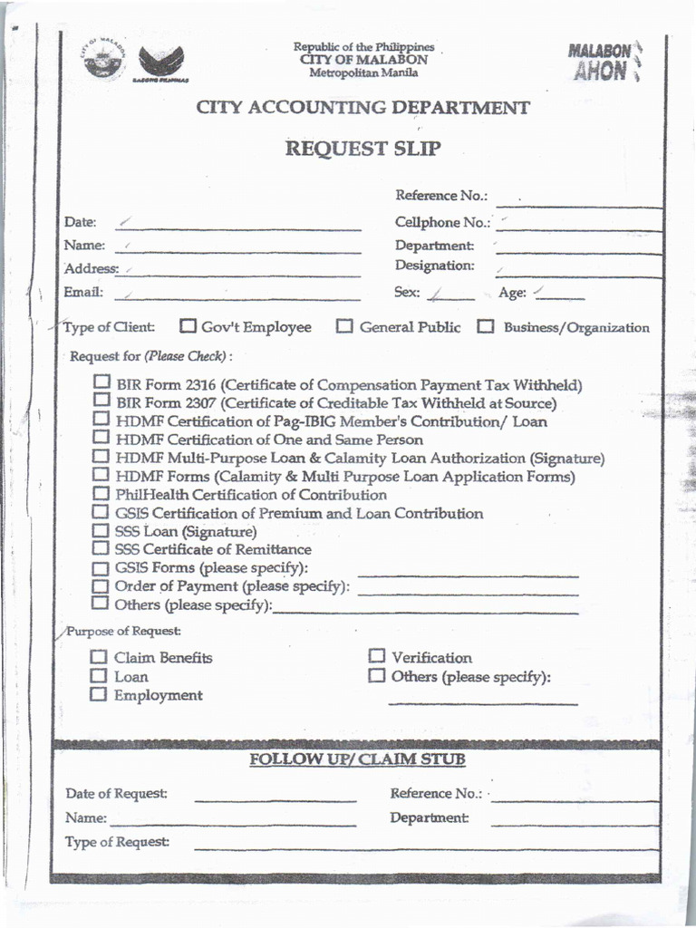 Cad Request Slip | PDF