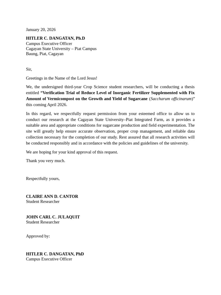 Letter for CEO | PDF