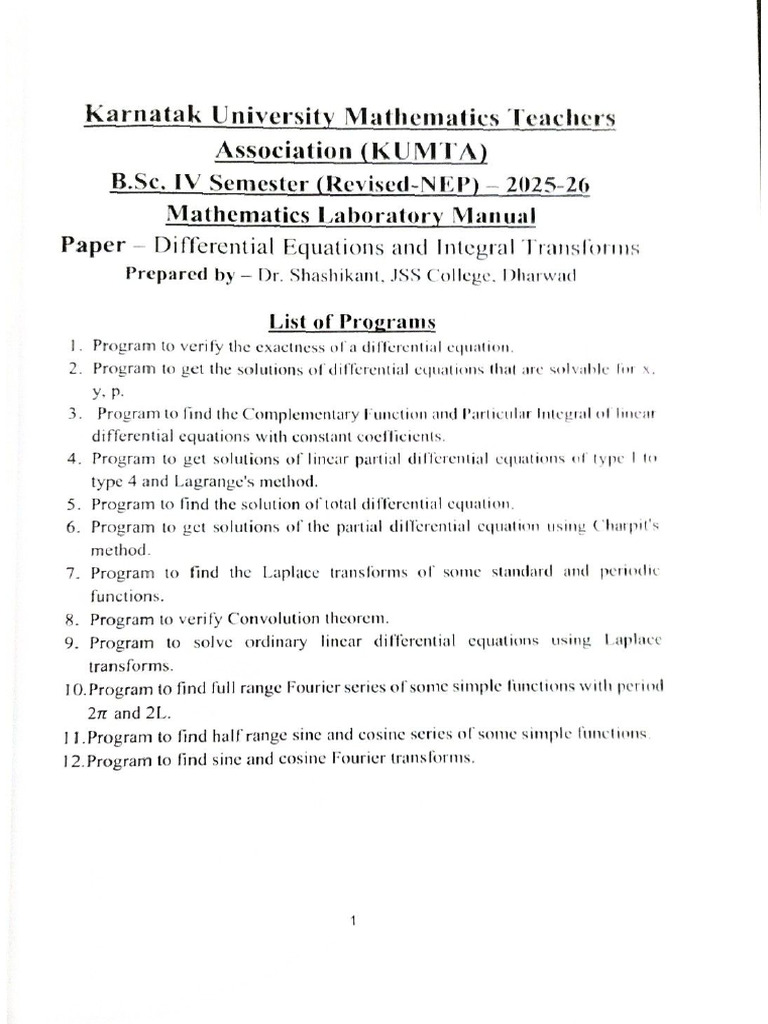 Maths Programs | PDF