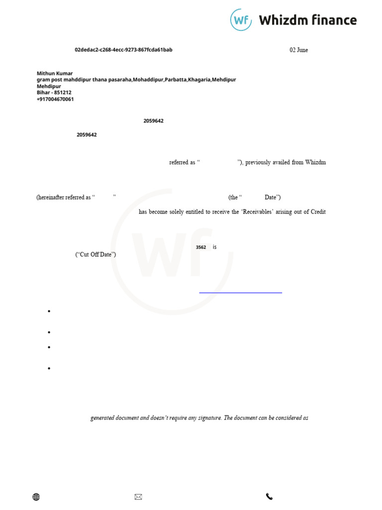 Intimation Letter 25-01-2026 | PDF | Business Law | Common Law