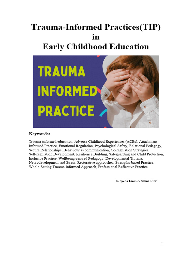 Trauma Informed Practices TIP | PDF | Psychological Trauma | Stress ...