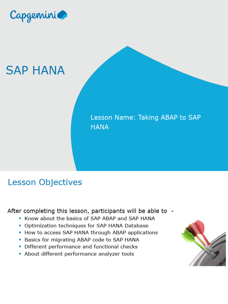 Lesson 2 Taking Abap To Sap Hana | PDF | Databases | Program Optimization
