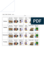 Daily 5 Math Checklist