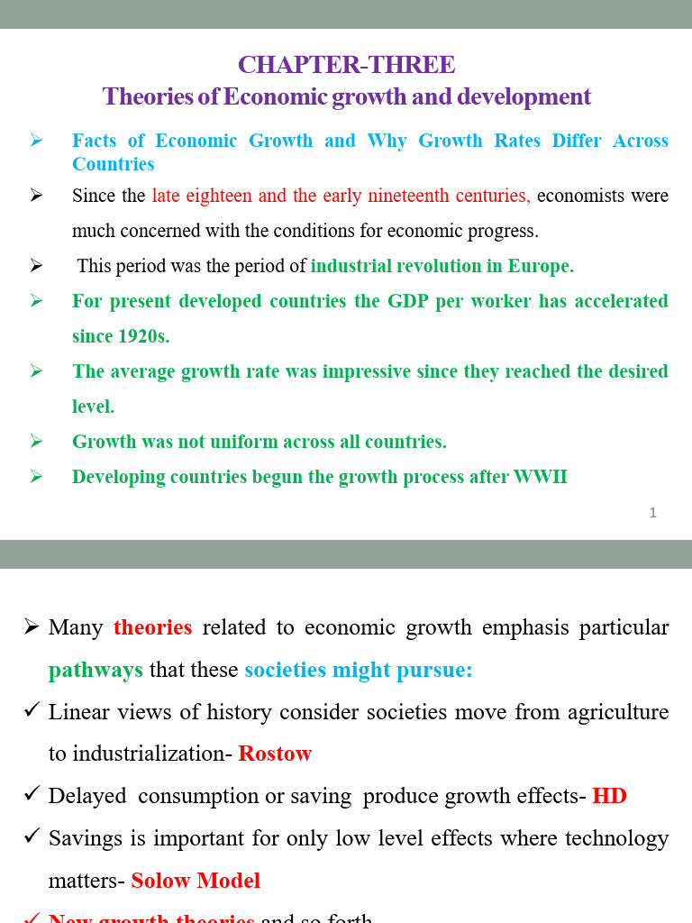Dev't Economics I Chapter-3 | PDF | Labour Economics | Economic Growth