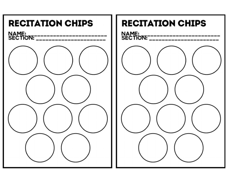 Recitation Chips | PDF