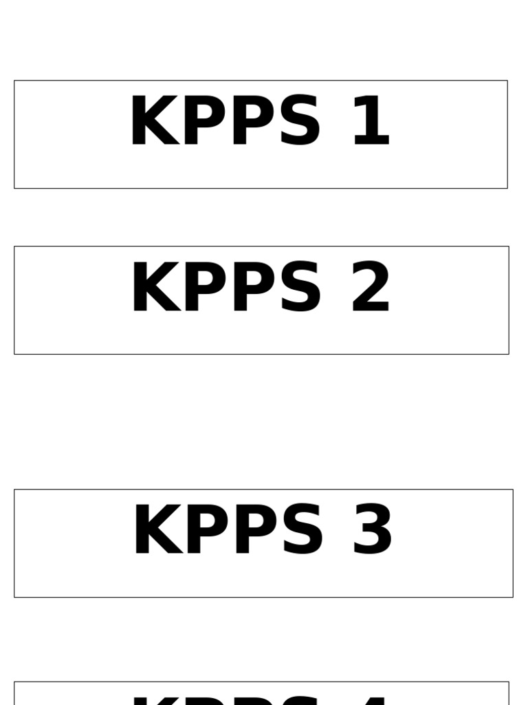 Format KPPS | PDF