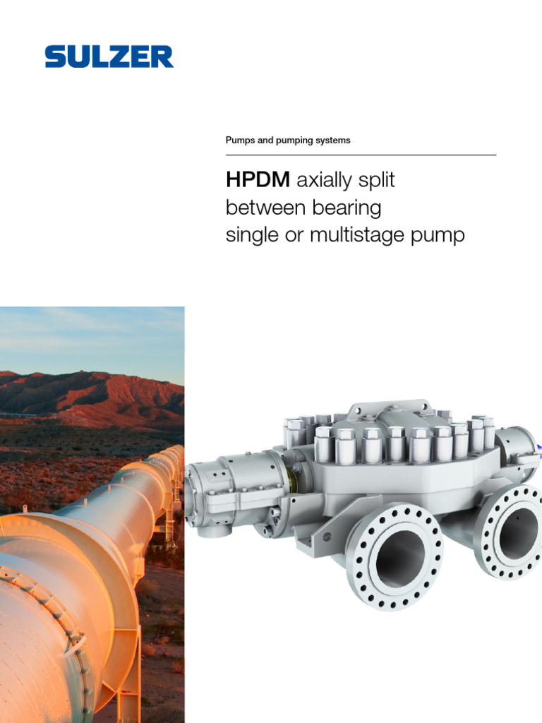 HPDM Axially Split Between Bearing Pump E00589 | PDF | Pump | Bearing ...