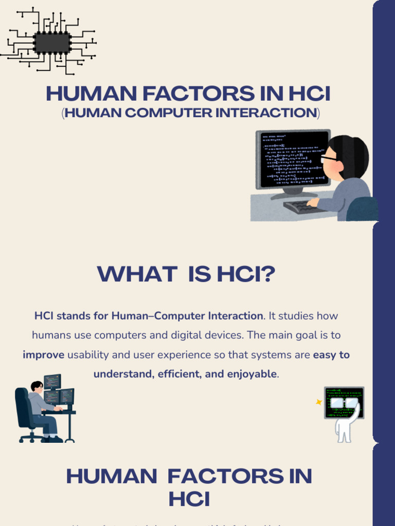 HUMAN FACTORS IN HCI Human Computer Interaction | PDF