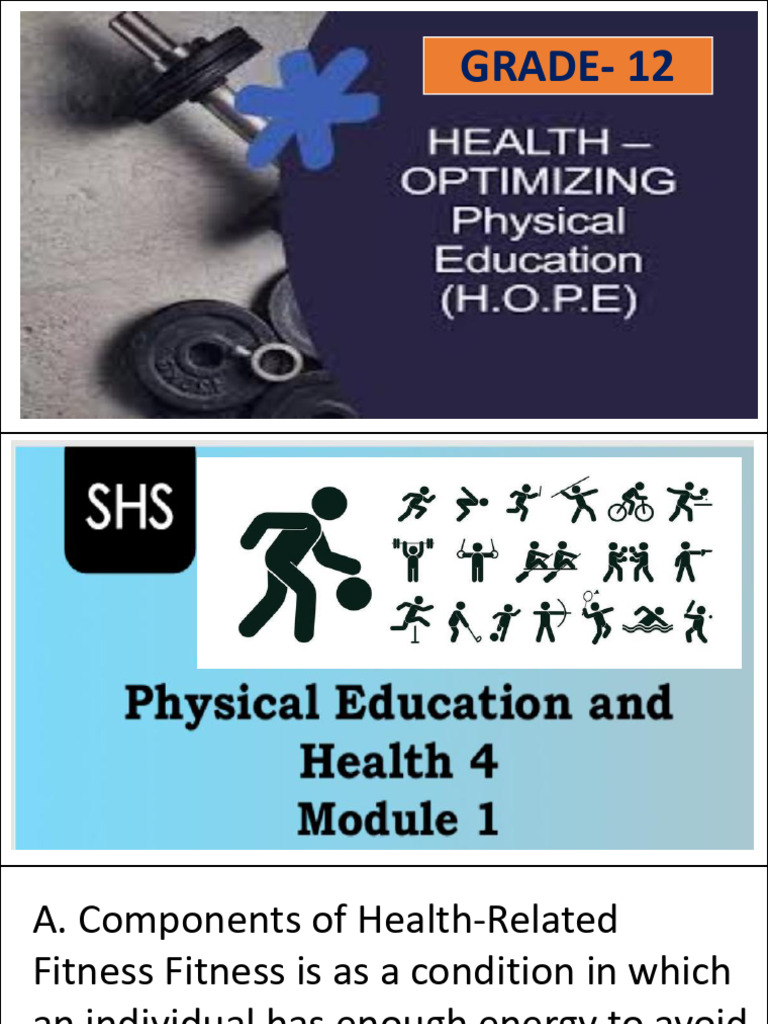Physical Education and Health 4 PPT M1 | PDF