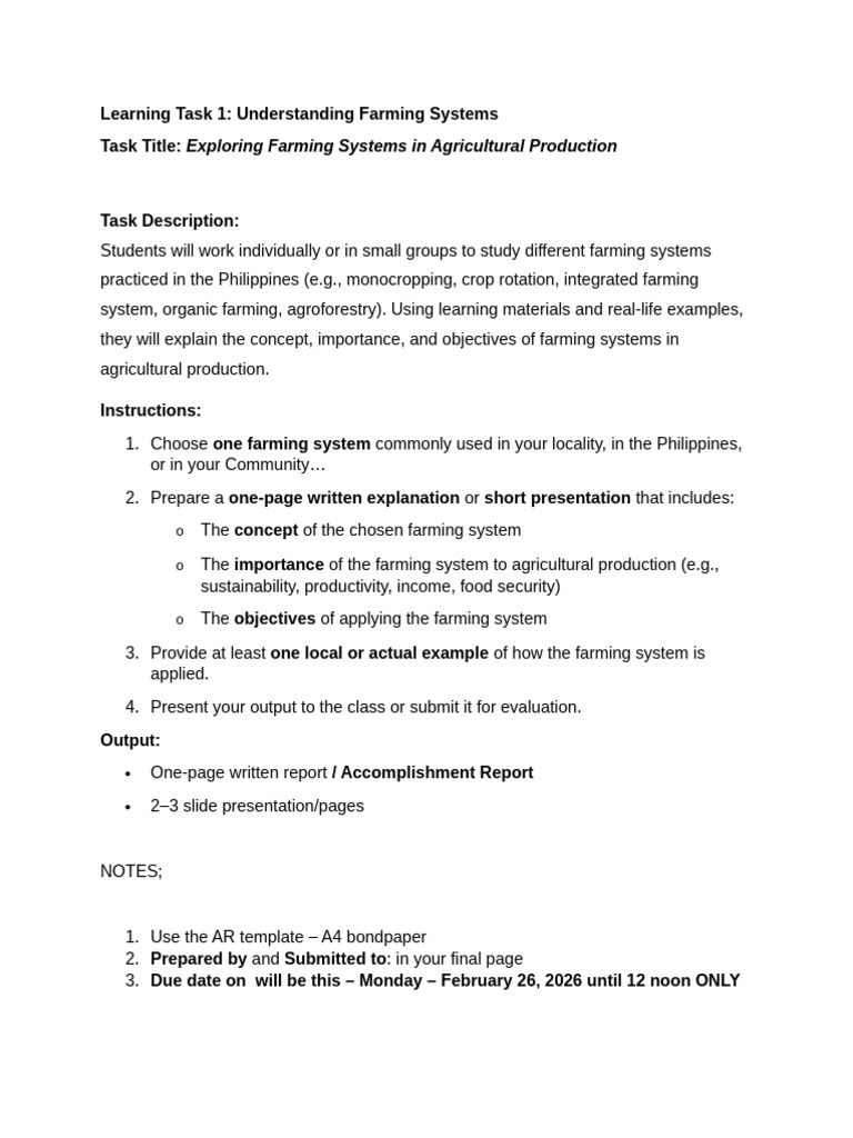 AFA 9B Learning Task MOdule 1 | PDF