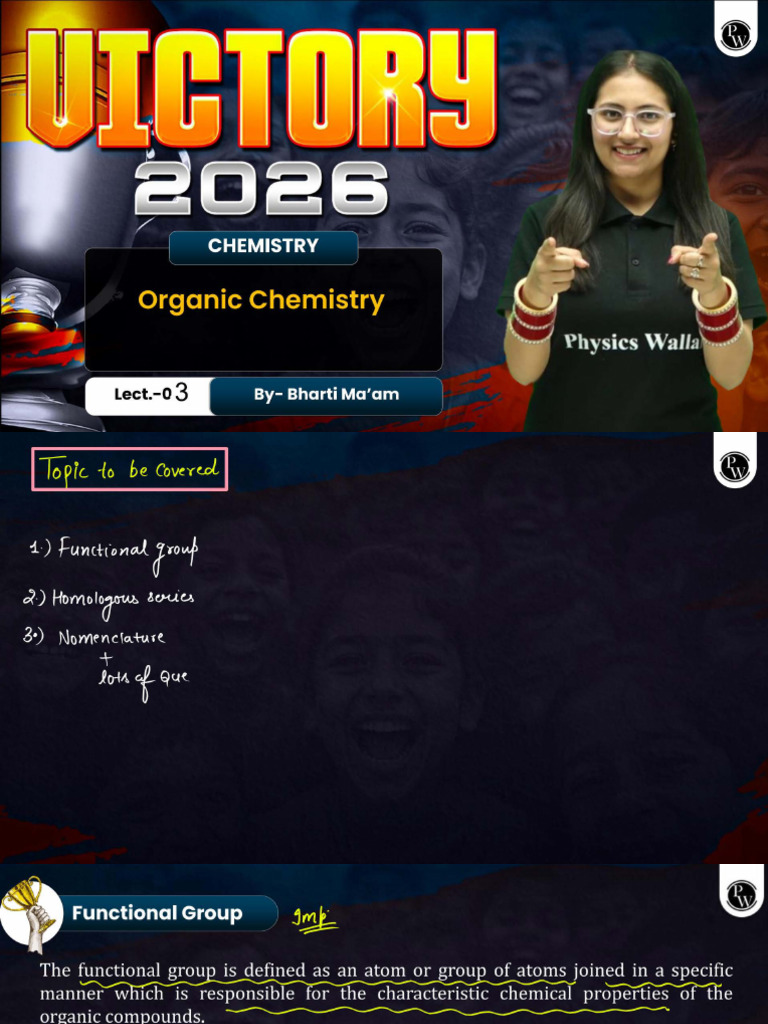 Organic Chemistry 03 Class Notes | PDF