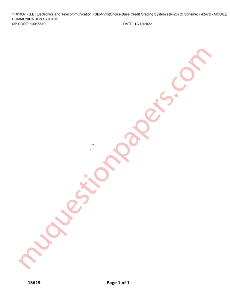 Mobile Communication System PYQs | PDF | Telecommunications | Electronics