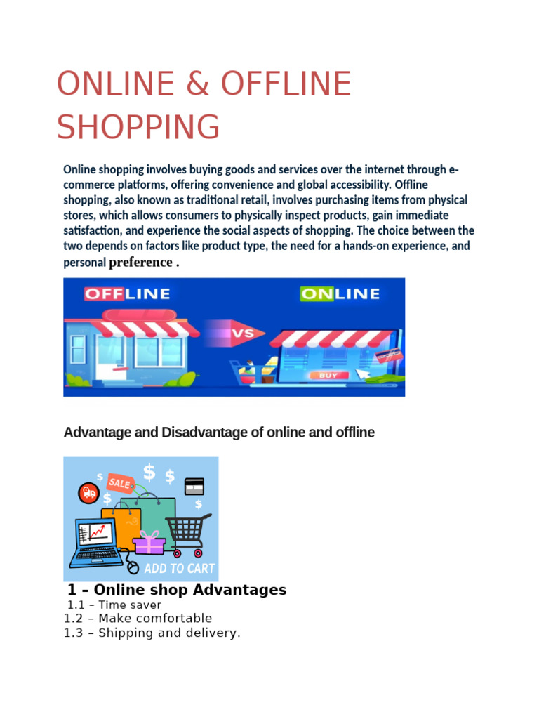 Offline &online Shopping | PDF
