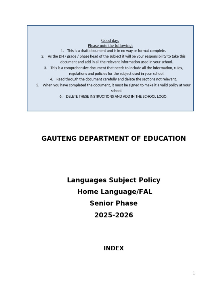 SP Languages Subject Policy 2026 Amended | PDF | Educational Assessment ...