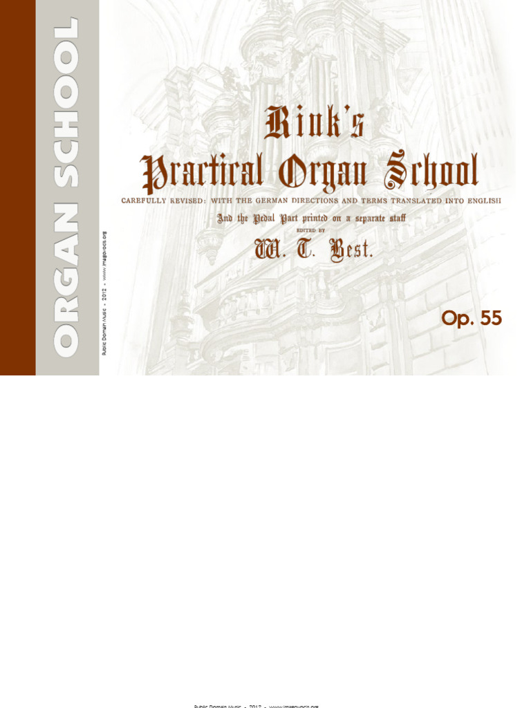 Rink - Practical Organ School - Op. 55 | PDF