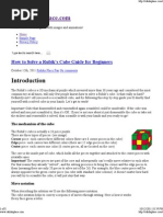 Rubik'S Cube Solution: Printable Cheat Sheet: Step 1: Cross Step 2: Bottom Layer Corners | PDF