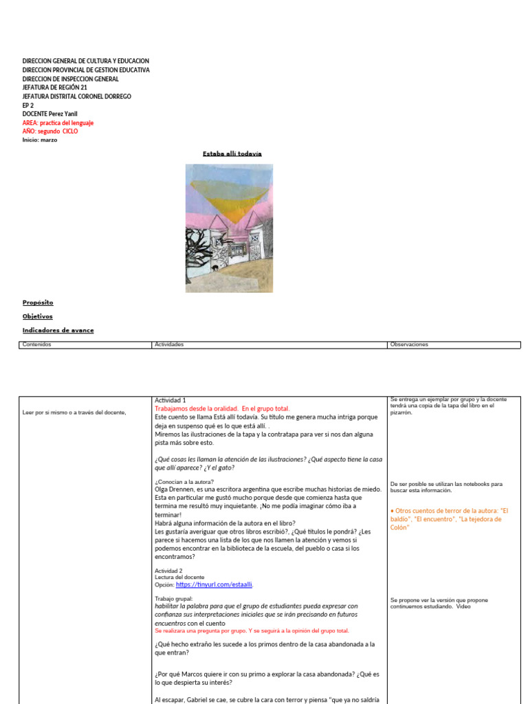 Secuencia 2 Practica Del Lenguaje 2do Ciclo 2024 (2) | PDF