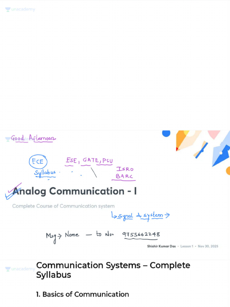 Analog Communication I With Anno | PDF
