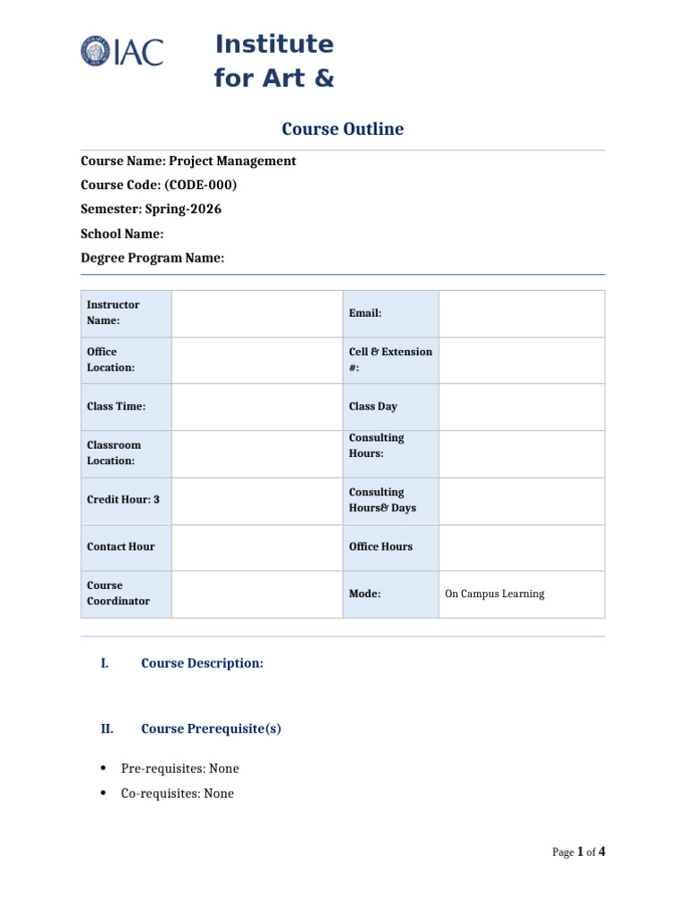 Course Outline Sample Spring 2026 | PDF | Functional Analysis