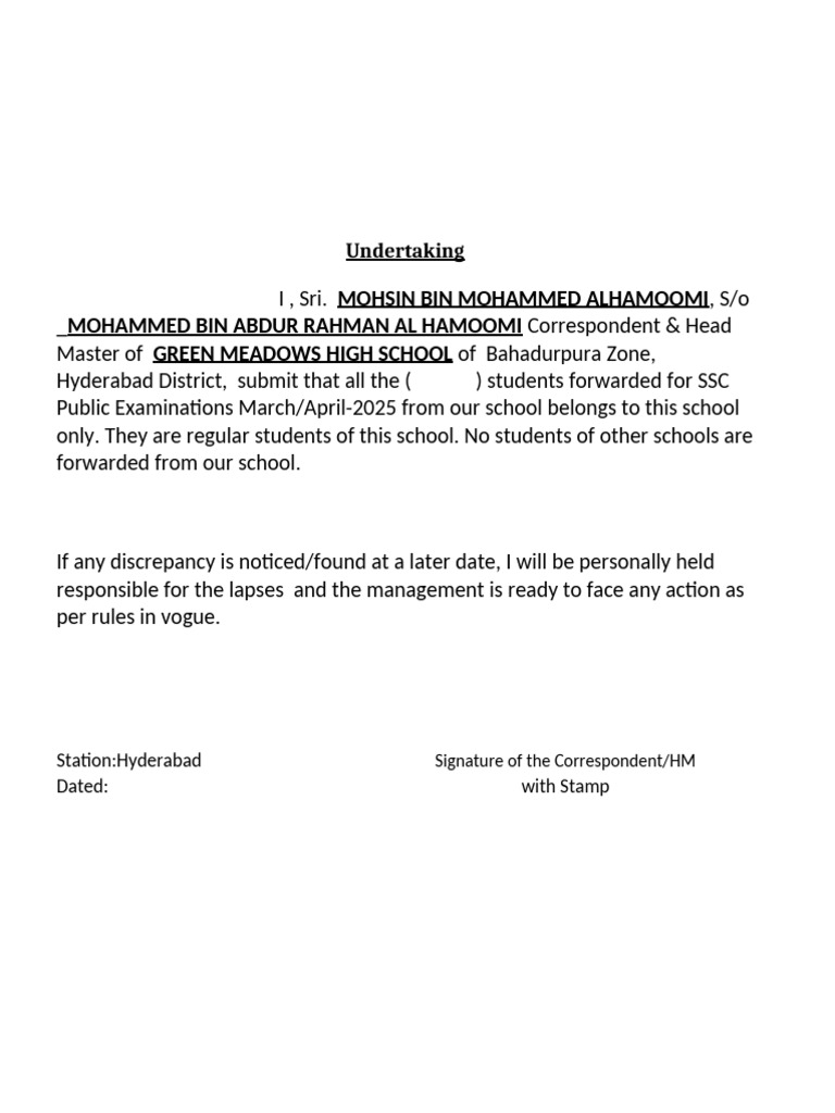 G 10 Undertaking | PDF