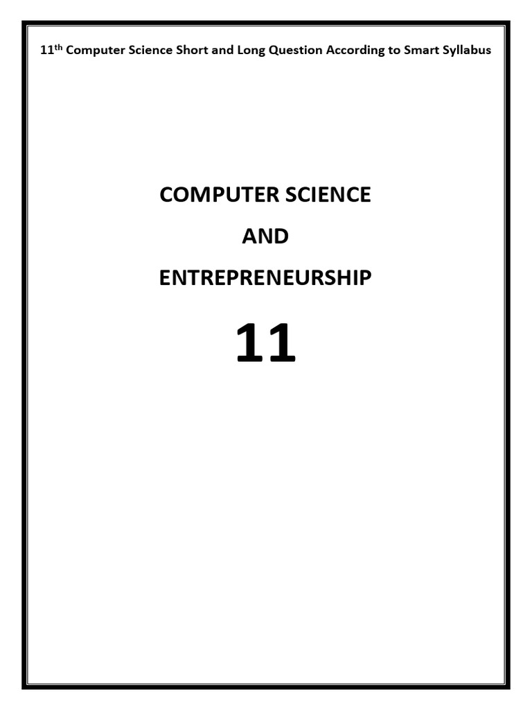 11th Computer Science Text Book Exercise Questions According To Smart ...