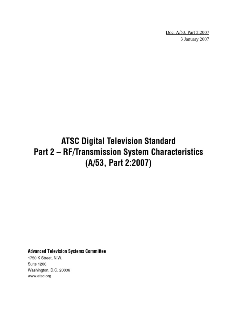 A53 Part 2 2007 | PDF | Bit Rate | Network Packet