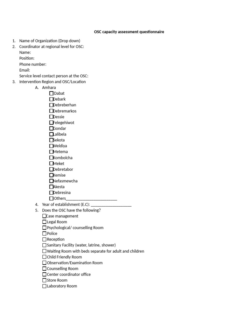 Revised OSC Assessment Tool | PDF | Birth Control | Human Reproduction