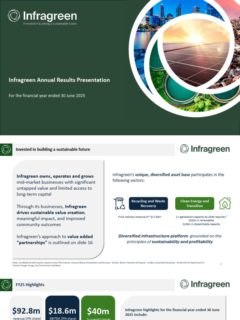 FY25 Annual Results Presentation | PDF | Renewable Energy | Waste