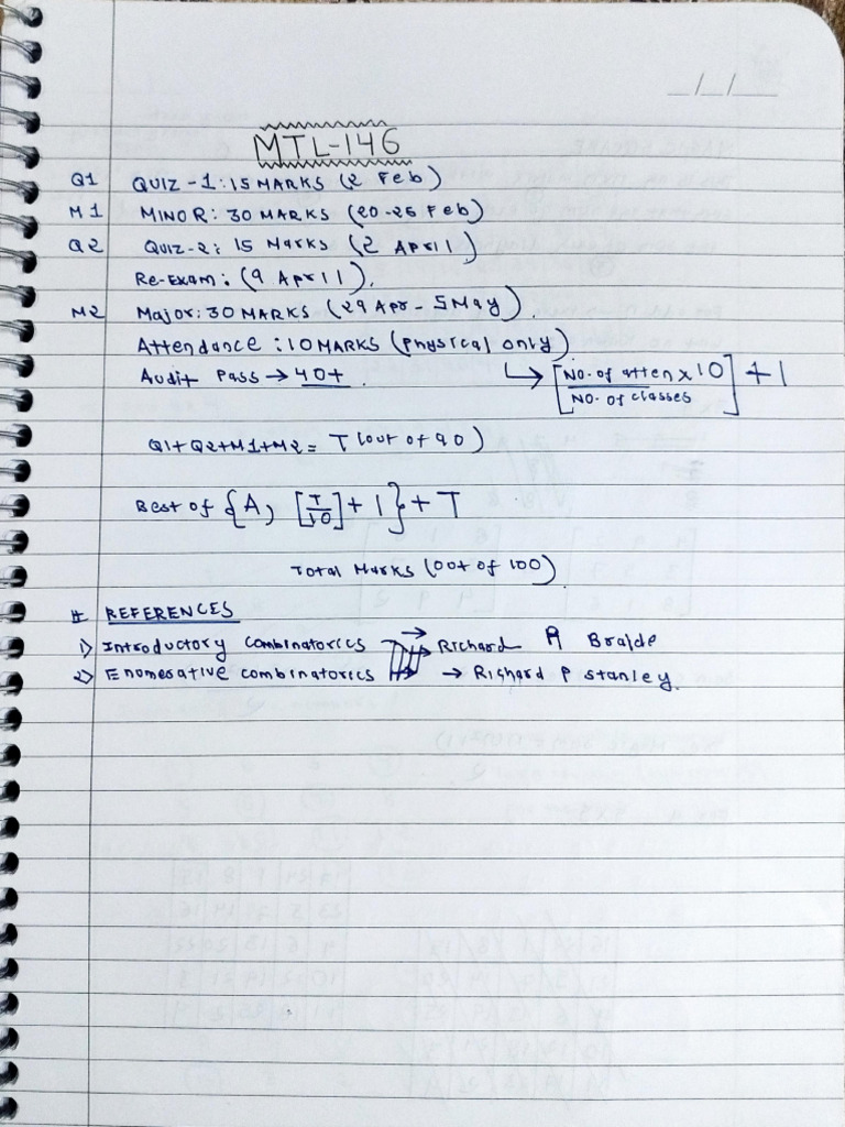 Mtl146 Notes | PDF