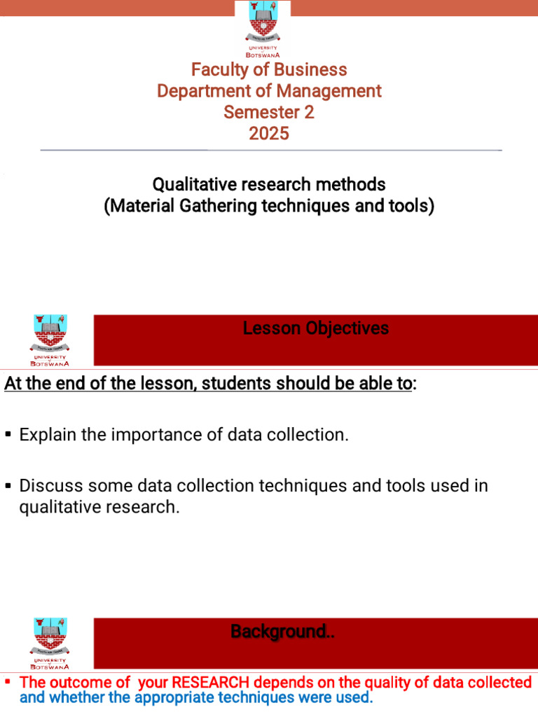MGT 302 Qualitative Data Collection Techniques | PDF | Interview ...