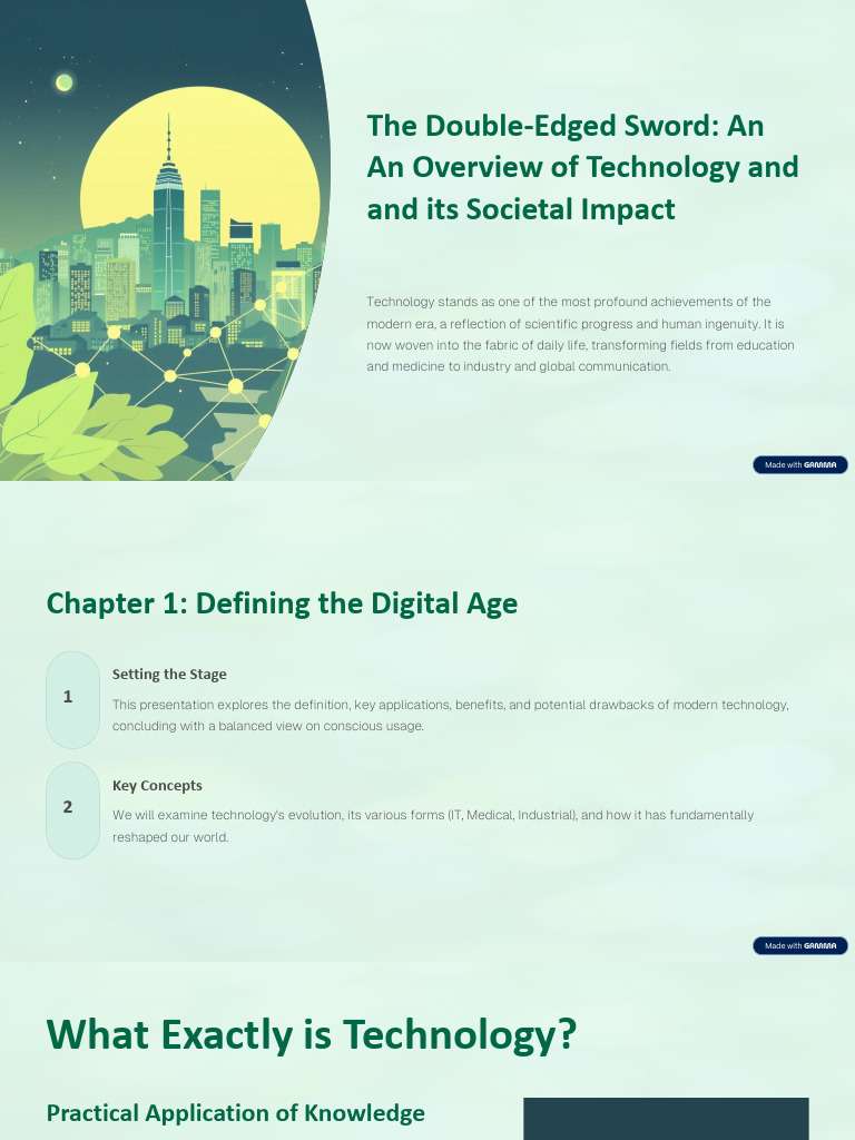 The Double Edged Sword an Overview of Technology and Its Societal ...