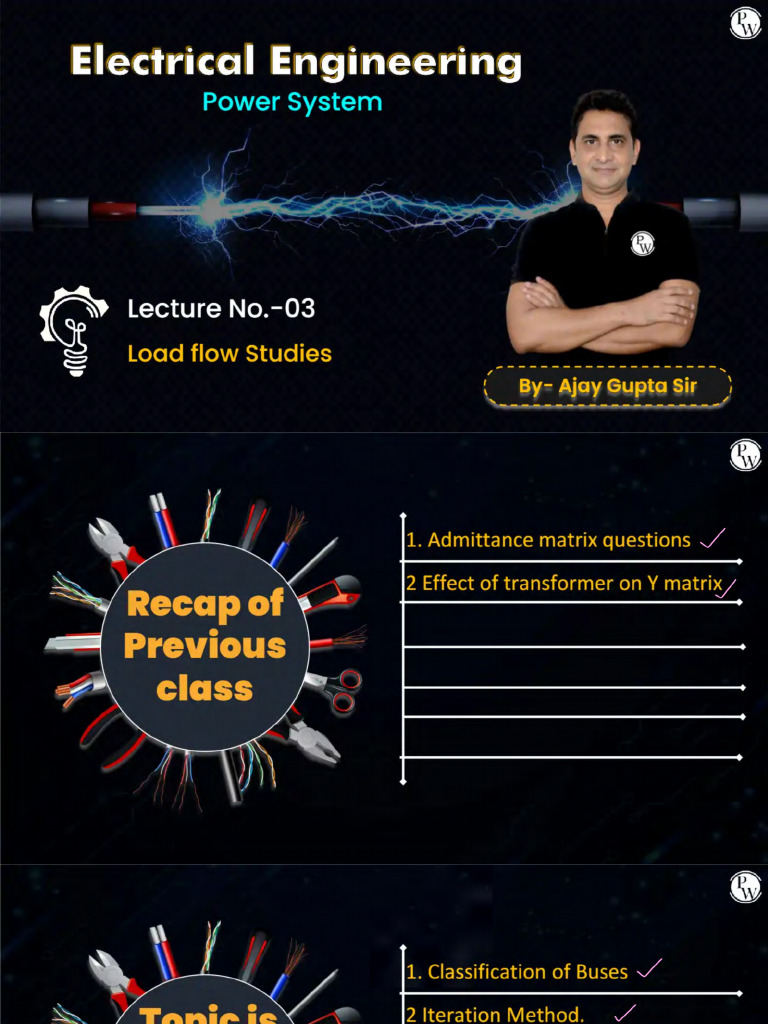 Load Flow Studies 03 Class Notes | PDF