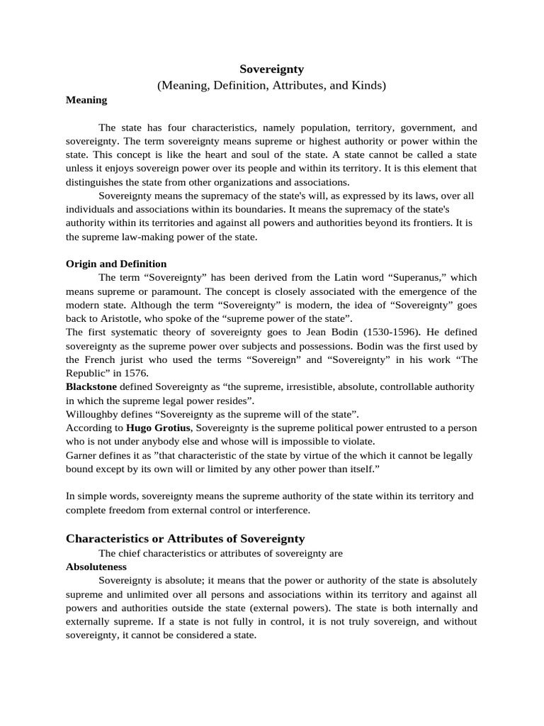 Lecture 3 Political Science | PDF | Sovereignty | State (Polity)