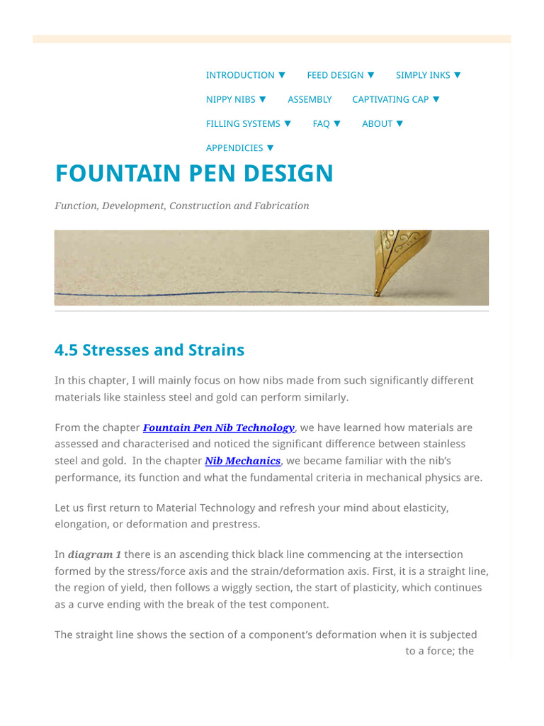 4.5 Stresses and Strains - Fountain Pen Design | PDF | Deformation ...