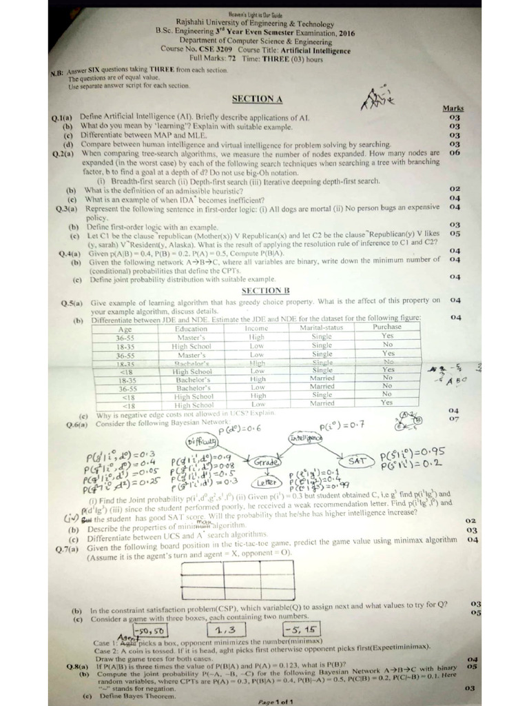 Semester Final Question Ai | PDF