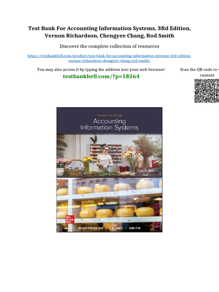 Test Bank for Accounting Information Systems, 3rd Edition, Vernon ...